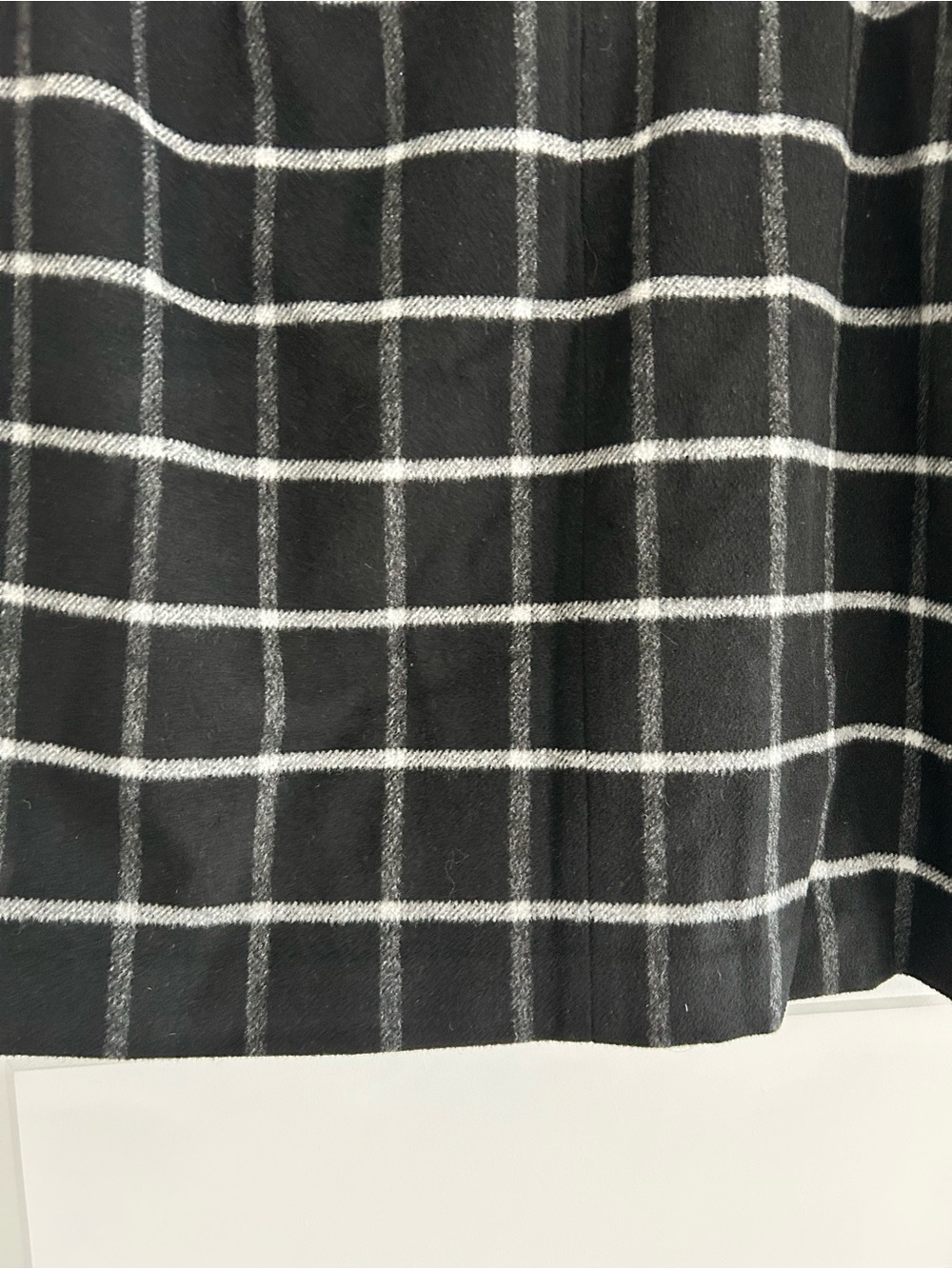 Talbots Plaid Wool Skirt Black White Size 18 - Picture 11 of 12